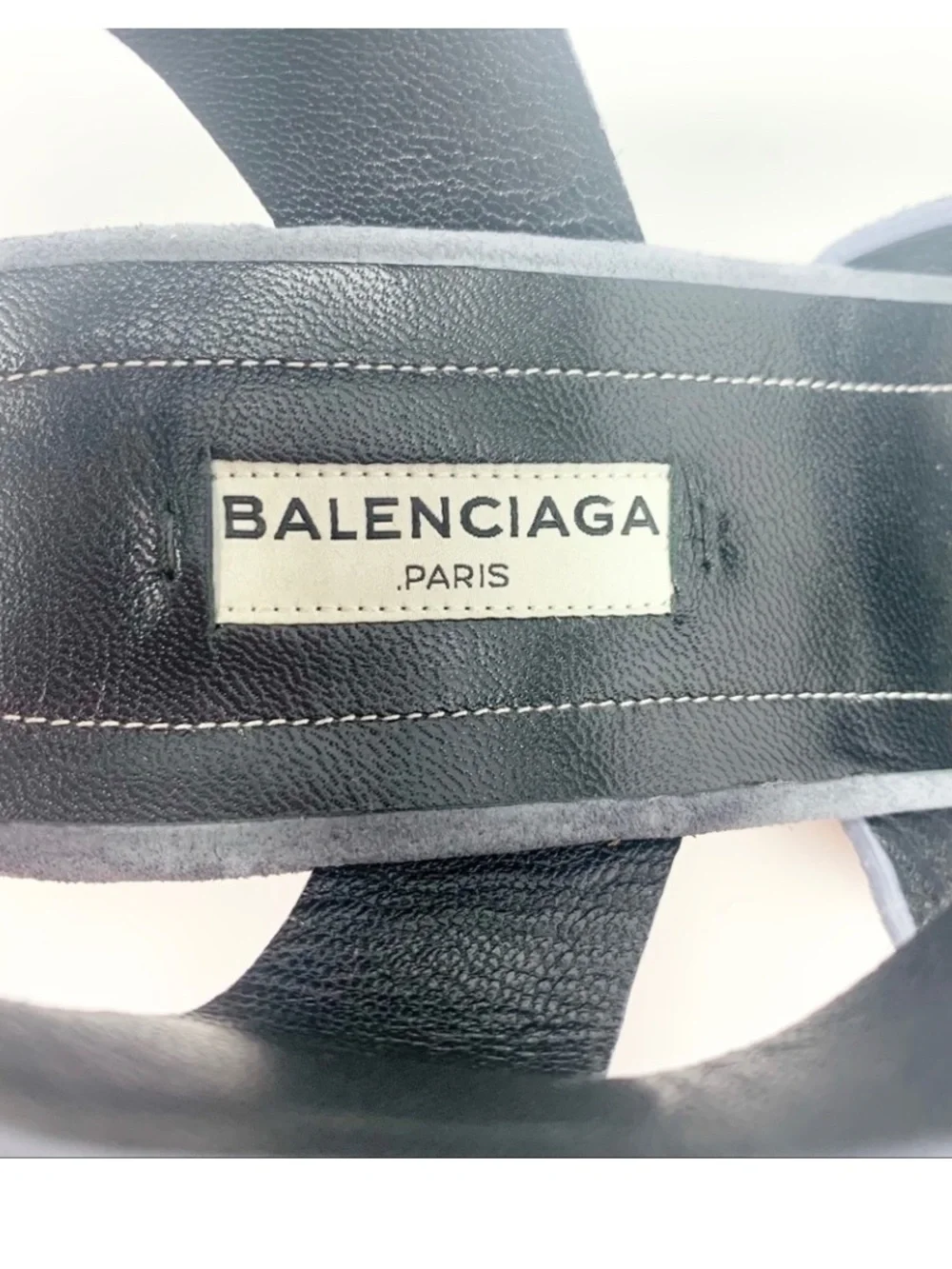 Balenciaga Suede Espadrille Wedge 3 Strap Sandal Size EU 39 Made in Spain
